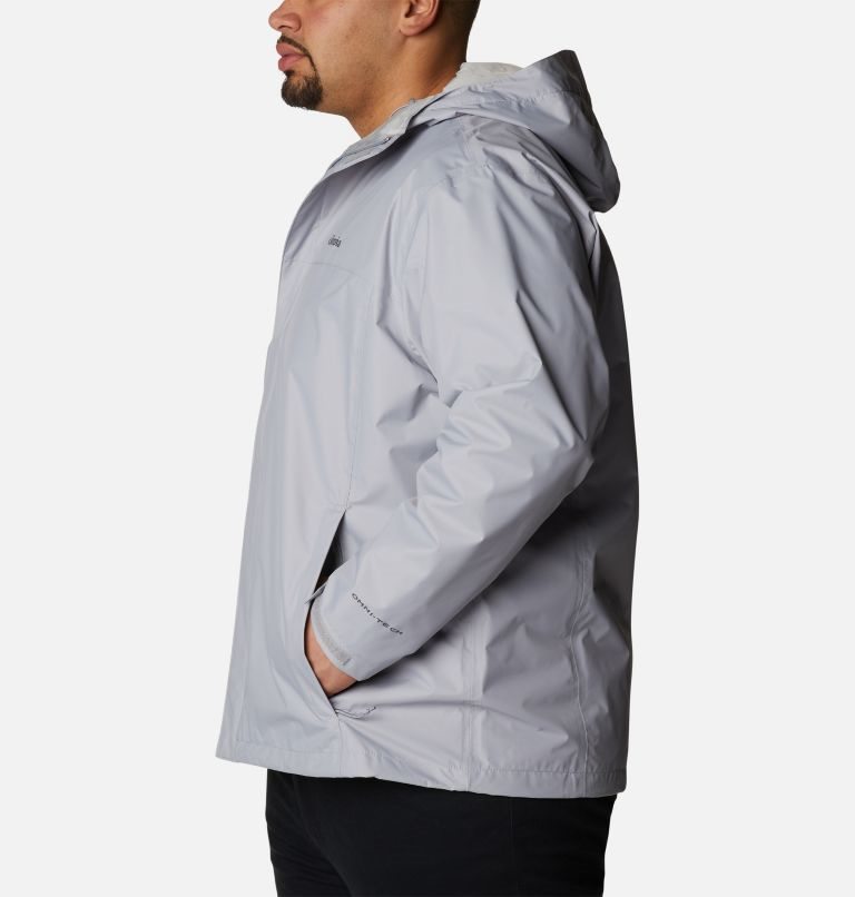 Men's Columbia Watertight II Rain Jackets Light Grey | Plus Size CA-XCLA4